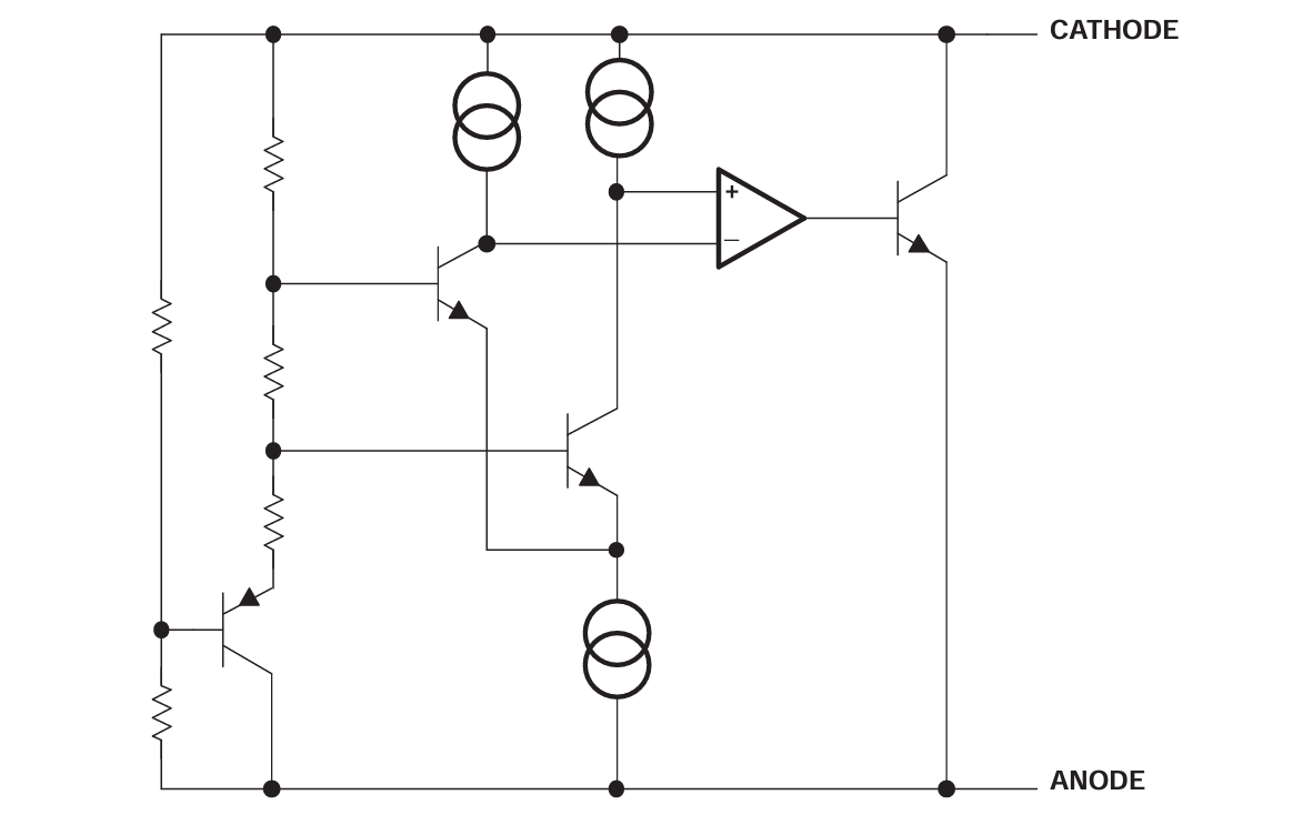 Blockdiagramm - Texas Instruments TL4050/TL4050-Q1 Shunt-Spannungsreferenzen